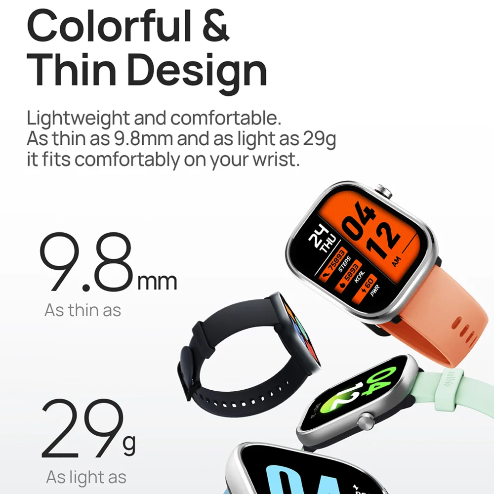 Mibro C4 Watch Super Light Design 2'' Large Screen Bluetooth Call Blood Oxygen Heart Rate Monitoring Smartwatch for Men Women - view 4