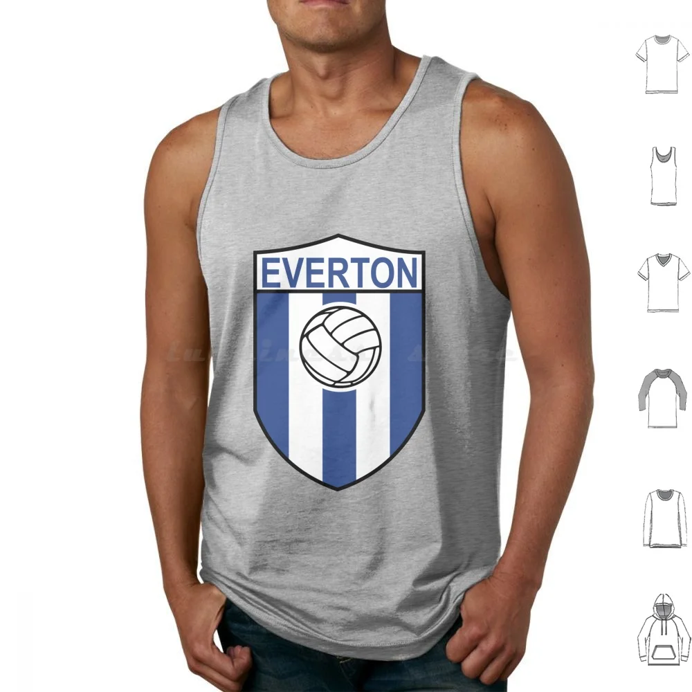 Badge Tank Tops Vest Sleeveless Football Soccer England Epl Marseyside Blue Football Club Goodison Park