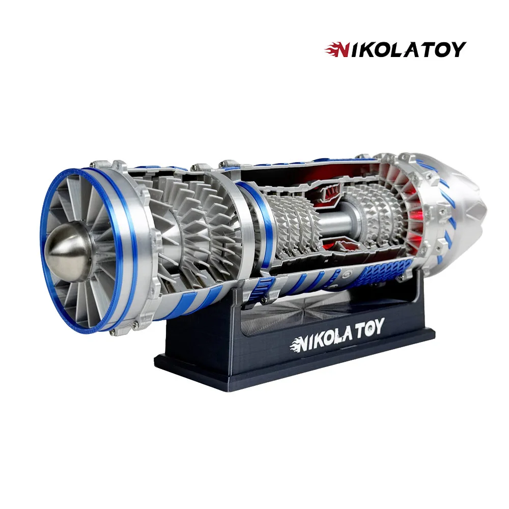 NIKOLATOY hardcore J-35A fighter jet turbojet engine air show model can launch black technology toy man