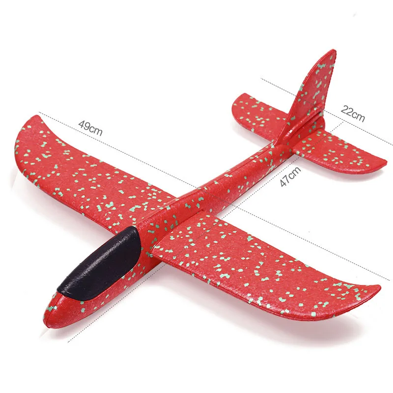 48CM Large EPP Foam Hand Throwing Aircraft Foam Gyratory Stunt Pressure Resistant Model Aircraft Outdoor Toys For Boys Children