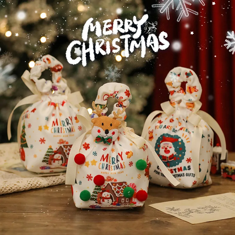 

23×14cm 6PCS Christmas Eve Apple Packaging Bag Ping'an Fruit Gift Bag Children's Handheld Candy 2026 New Gift Bag