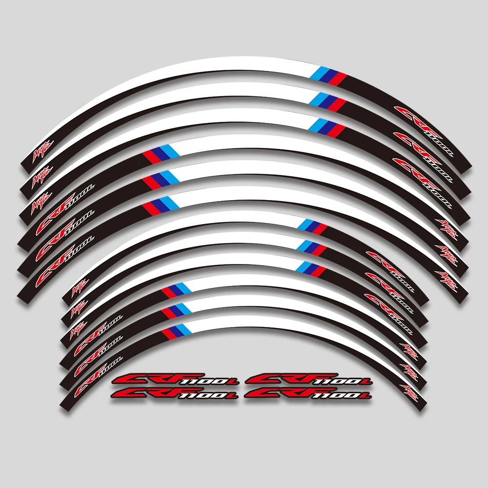 For Honda Africa Twin crf1100l CRF 1100L CRF1100L High quality motorcycle wheel decals waterproof Reflective sticker rim stripes