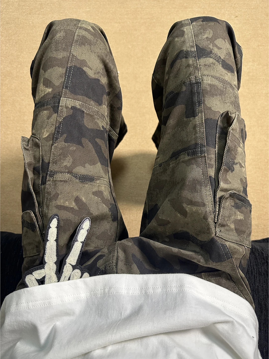 

Камуфляжные рабочие брюки, мужские летние американские брюки Cleanfit, тонкие расклешенные джинсы с микро-расклешенными брюками, повседневные прямые брюки, молодежная мода