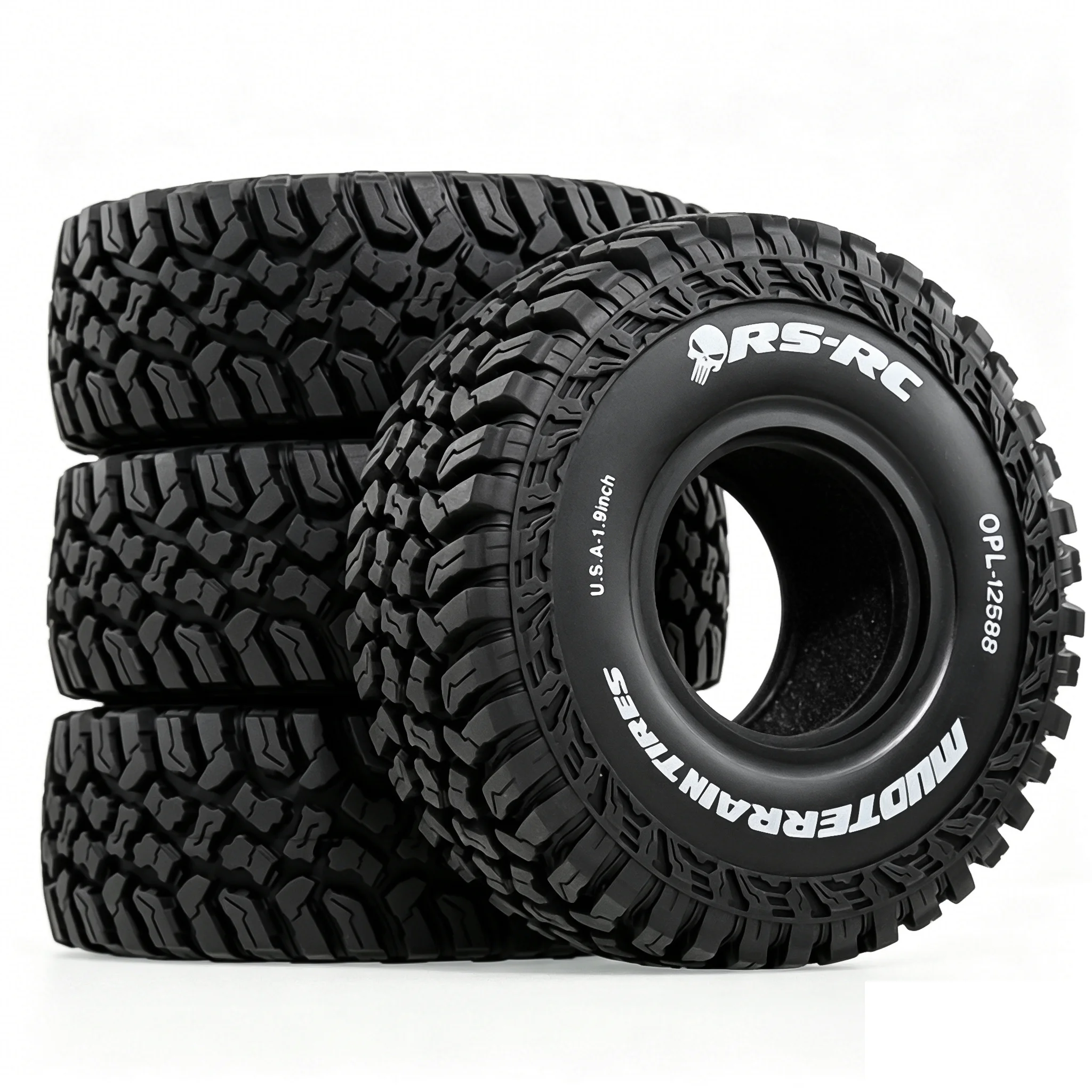 1,9 Zoll Crawler-Reifen (4 Stück) - 120mm X 40mm Rock Crawler Reifen für 1/10 RC Crawler TRX4 SCX10 III Capra Axial RBX1