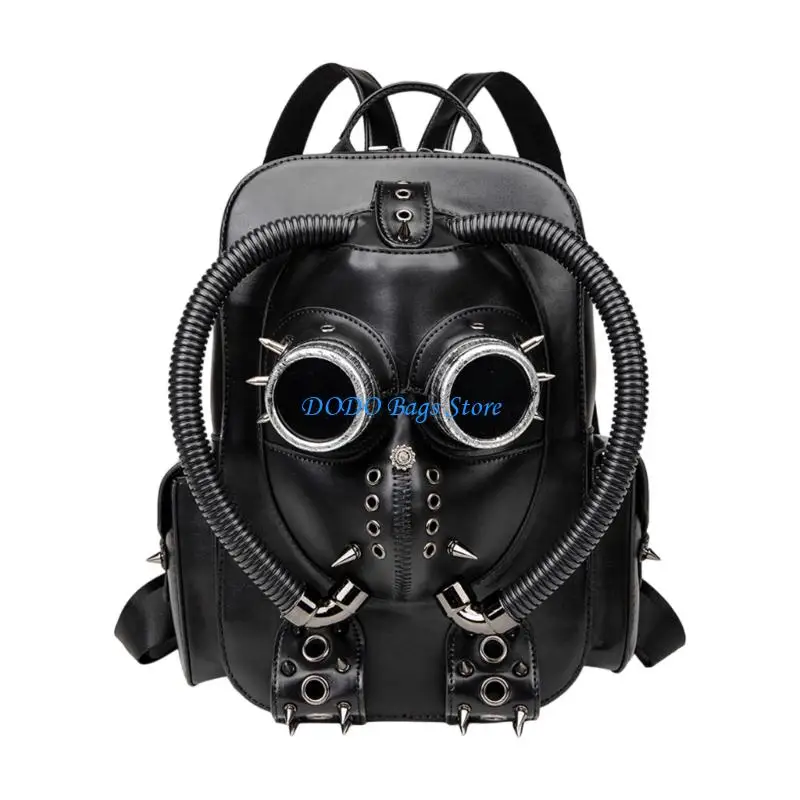 

E8fb rathpacks punk rivets travel bagpack school computer back рюкзаки для ноутбука