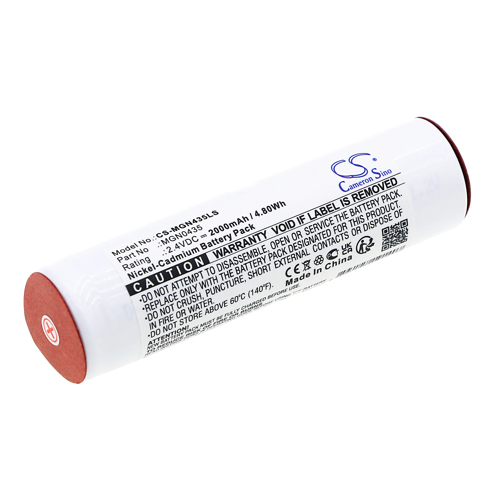 acement Battery For Saft 134891, 135869, 786896, 805565 2 Krmt 23/43, 2 VT-Cs, F734S0366, MGN0435 2000mAh / 4.80Wh Flashlight