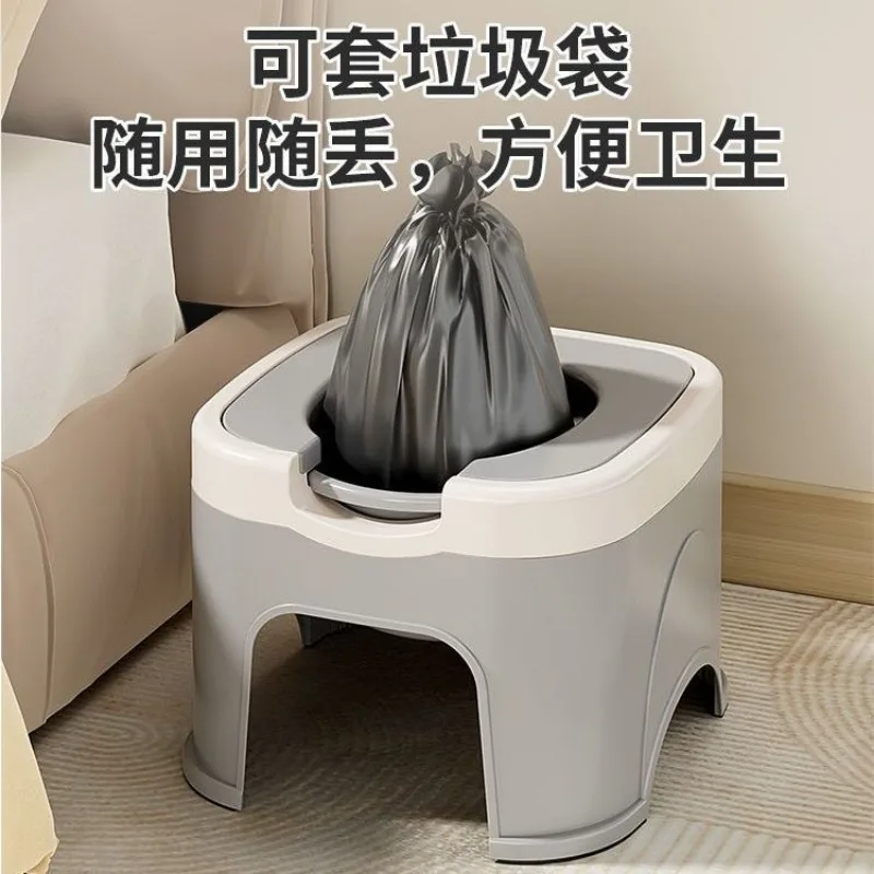 New Portable Odor‑Proof Bedside Mobile Toilet For Elderly Pregnant Women Adult Home Bedroom Night Use