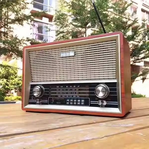 Retro radio Desktop old man Vintage card Bluetooth speaker Remote control FM medium wave shortwave broadcast