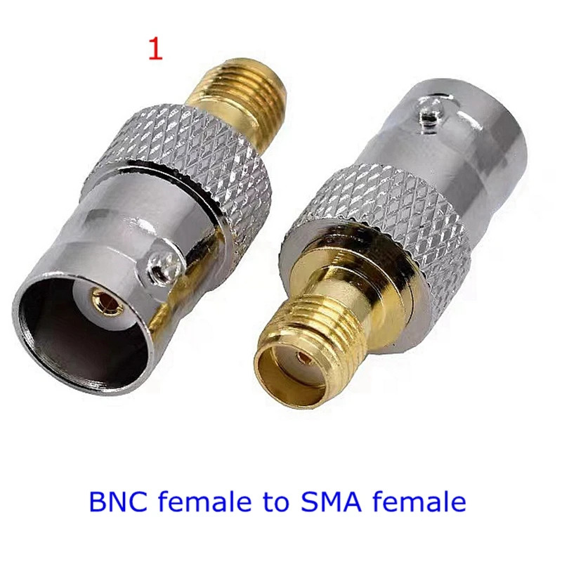 10Pcs Q9 BNC To SMA Male Plug Female Jack Connector SMA To BNC Walkie-talkie Hand Station Coaxial RF Fast Delivery Brass Copper