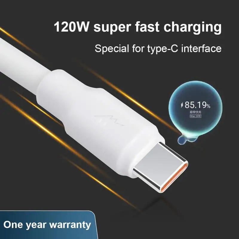 Cable USB tipo C 6A 120W PD, cargador súper rápido para Xiaomi, Huawei, iPhone, 1M, 1,5 M, 2M, Cable de carga rápida de datos