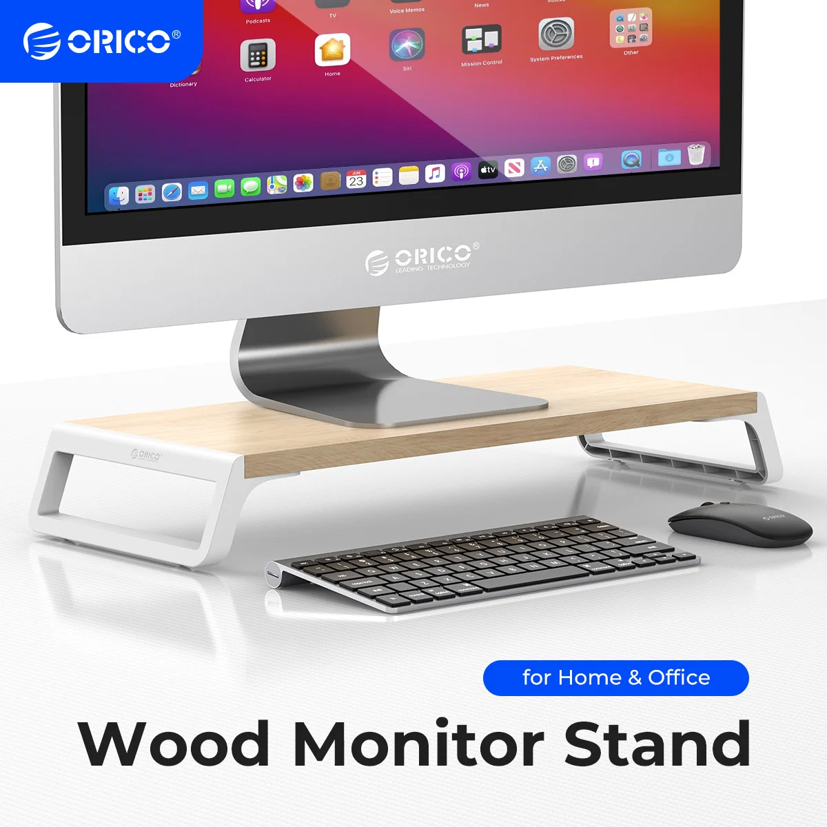 ORICO Wood Monitor Stand Universal Computer Riser Wooden Desktop Bracket Laptop Stand For PC MacBook Notebook TV Home Office