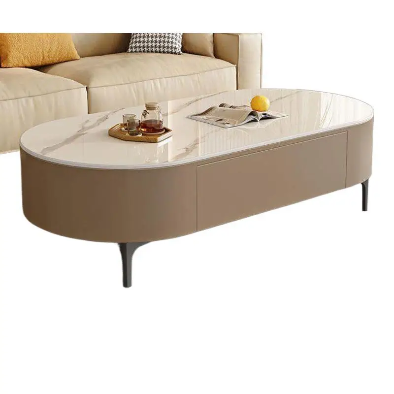 Slate household living room Small apartment Oval simple light luxury modern new modern