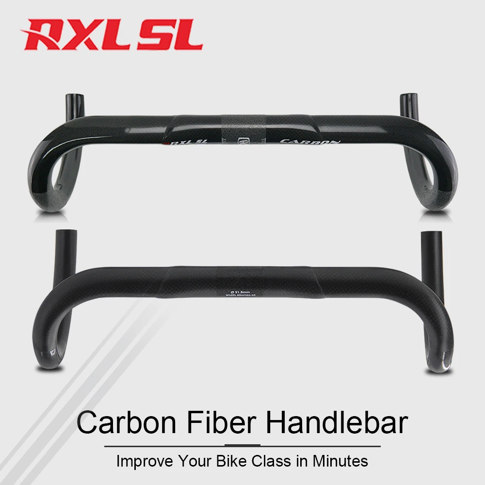 

RXL SL-Carbon Handlebar Road Bike, 31.8mm Drop Bar, 400/420/440, Gravel Bicycle Handlebars, Handle Bar, for Cycling Accessories