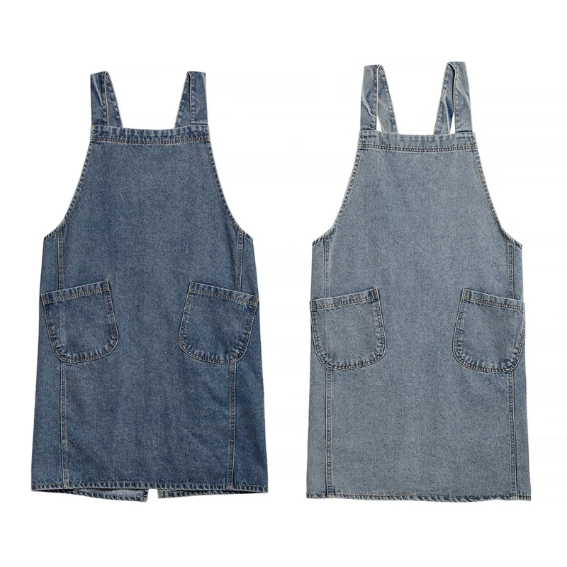 Durable Denims Apron for Kitchen and Crafting Apron Adjustable Fit Easily Care KXRE