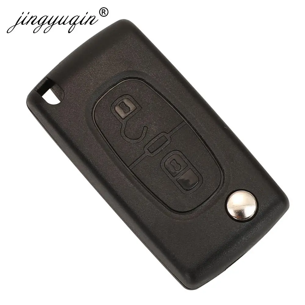 jingyuqin 2/3Button NE78 Blade Remote Flip Car key For Peugeot 607 406 207 307 Chip ID46/PCF7961/PCF7941 433Mhz ASK Auto key Fob