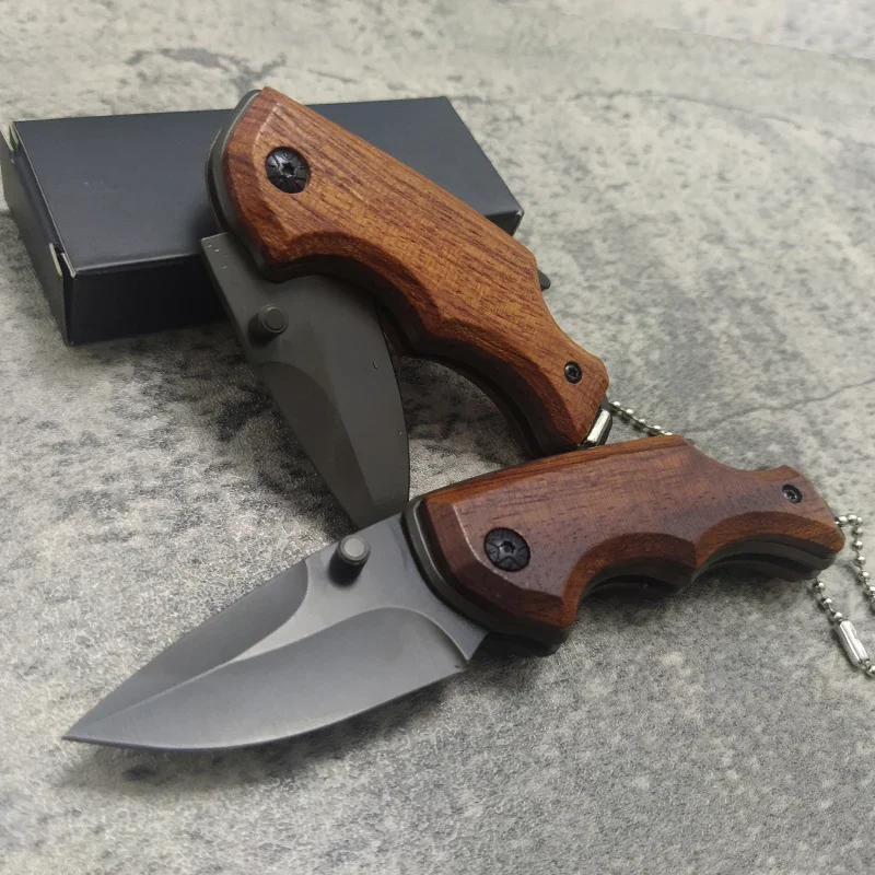 

Tactical Military Knife Wallpaper Rosewood Handle Pocket Folding Knife Electrician Knife Camping Survival Knives EDC Tools