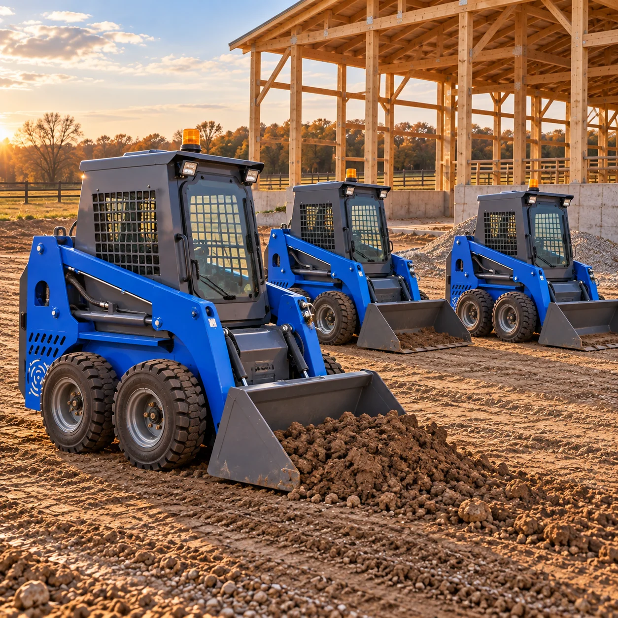 Mini chargeuse compacte JC25 18,2 kW, moteur Kubota, godet de 0,19 m³ pour l'aménagement paysager, le nettoyage de chantier et la construction