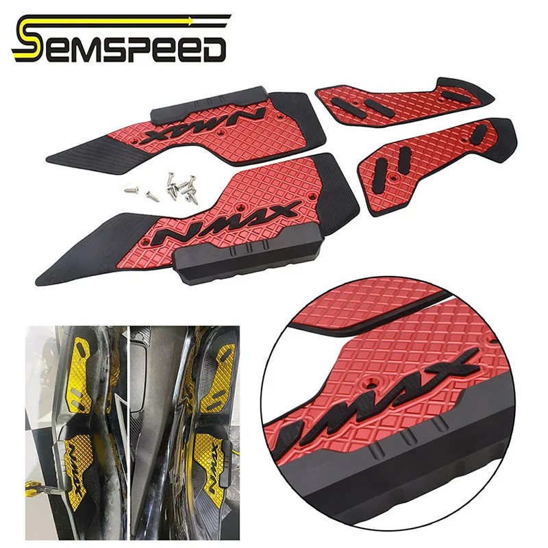 SEMSPEED CNC Aluminium Voorste Voetsteunen Voor Yamaha NMAX125/155 2017-2024 Antislip Gekartelde Ontwerp Direct Fit motorfiets Voetsteun