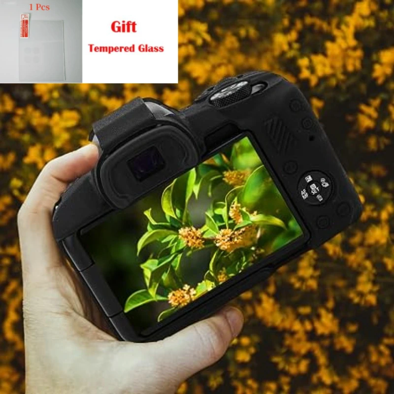For Canon EOS R50 Digital Camera bag R50 Protective case r50 soft rubber case, Silicone Skin Cover + 1PCS Free Tempered Film