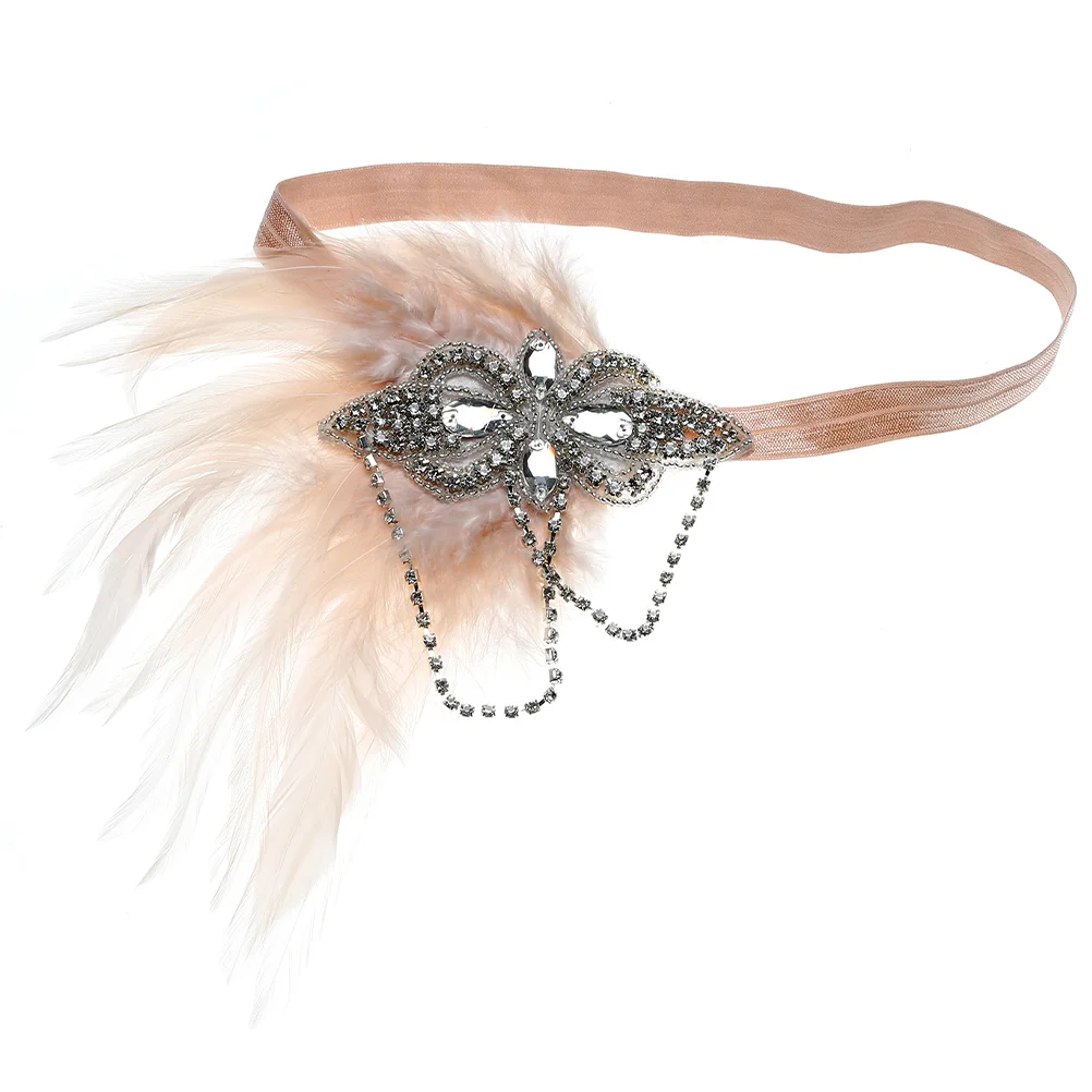 

Cocktail Party Hairband 1920s Headband Black Accessory Vintage Headpiece Artificial Bride