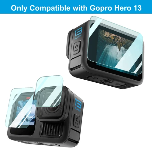 Imagen 2 del producto Kit de accesorios para Gopro Hero 13 12, paquete de accesorios negros, carcasa impermeable, filtro, Protector de silicona, pantalla de lente templada