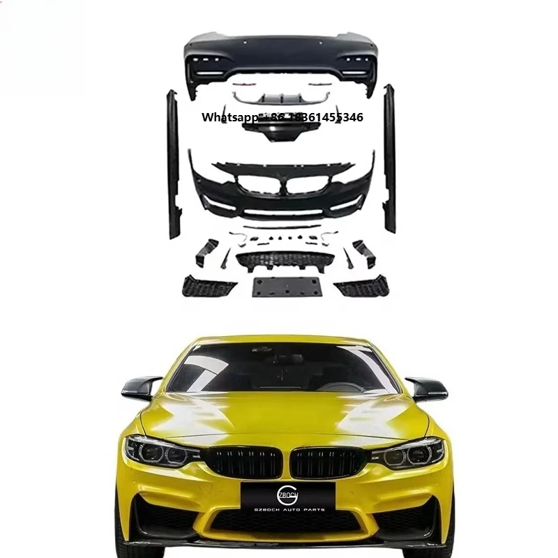 

For 4 Series F32 F33 F36 Facelift M4 Front Car Bumper Side Skirt Rear Car Bumper M4 Car Bumpers Bodykit