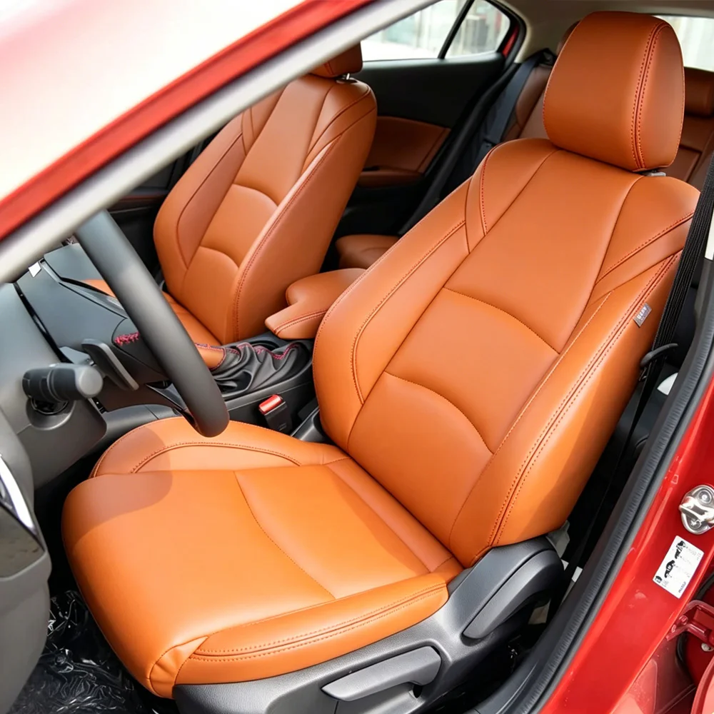 Custom Car Seat Cover 5 Seats For Mazda Axela Mazda 3 2014 2015 2016 2017 2018 Full Set Seat Cushion Interior Accessories