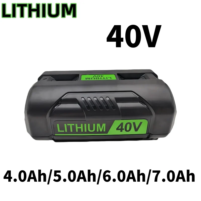 

40V 4.0Ah/5.0Ah/6.0Ah/7.0Ah Li-ion Rechargeable Battery Add a Charger Suitable for Electric Tools Such as OP4026 and OP40601