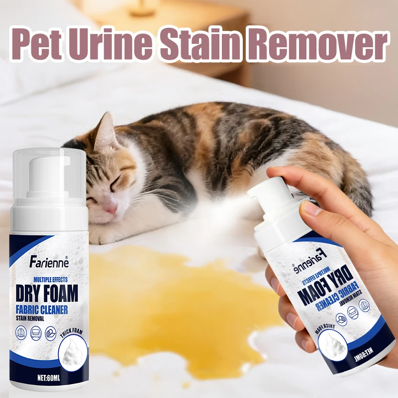 Pet Urine Stain Remover – Deep Cleans Tough Urine Stains on Pet Beds & Fabrics，Quilt, Nourishes & Protects Surfaces