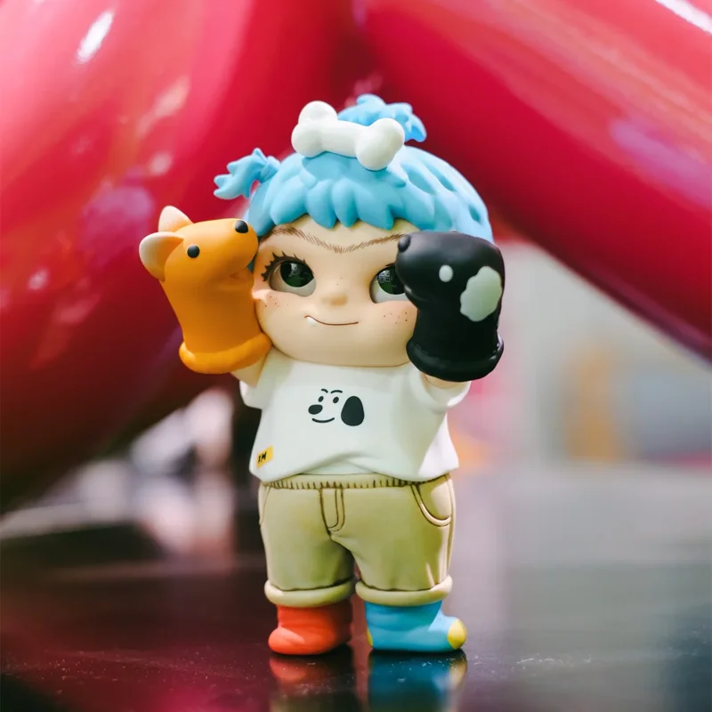 Caja ciega de vinilo de la serie Wakuku de reunión infantil, bonito dibujo animado, juego de moda sorpresa, adorno de escritorio de mano, juguete, caja ciega de regalo