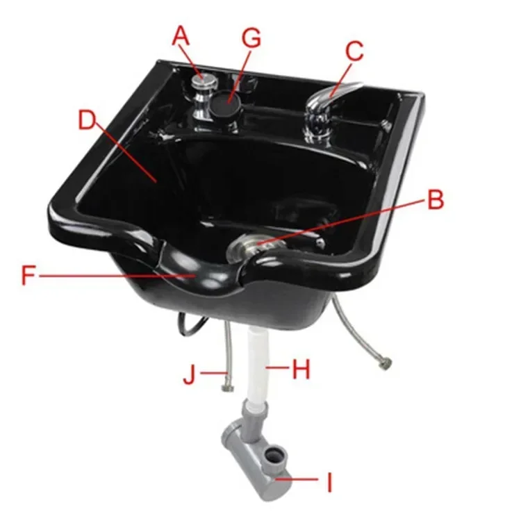 Lettino per shampoo per poltrona shampoo per lavaggio capelli salone di bellezza