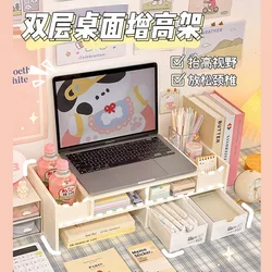 Ins Office Desktop Laptop Elevating Bracket Storage Rack for Organizing Miscellaneous Items and Books in Student Dormitories