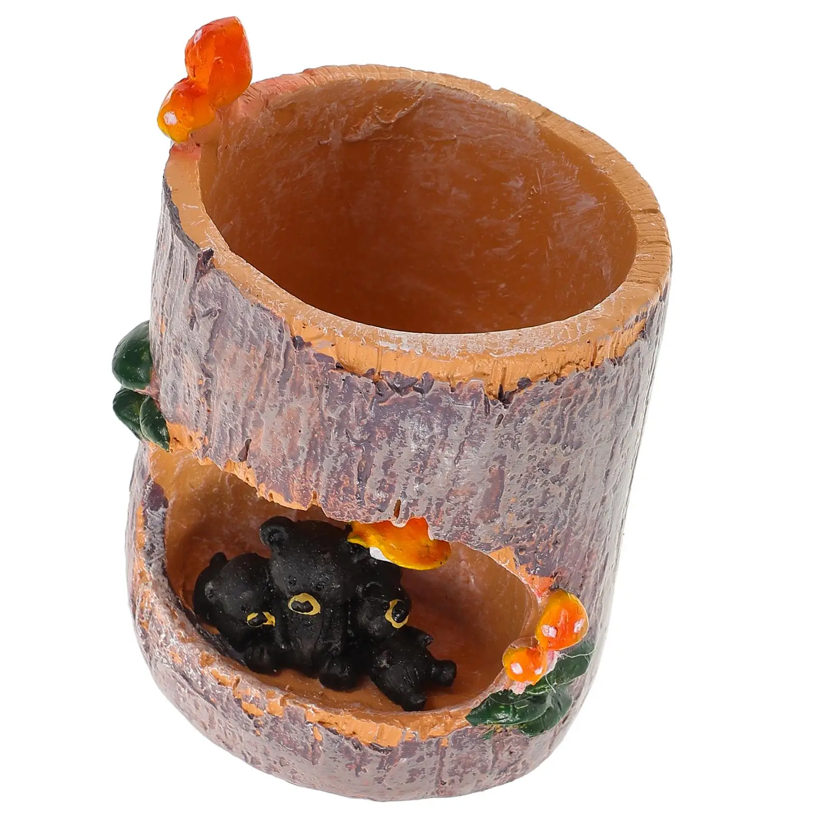 

Resin Tree Hollow Flower Pot Aesthetic Planters Durable Decorative Storage Box for Succulents Garden Use