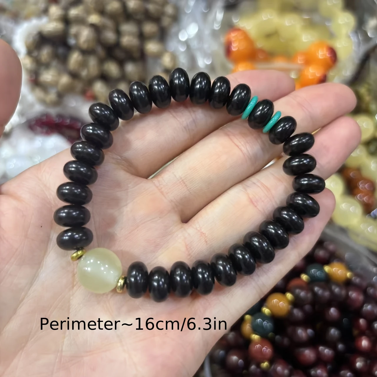 سوار جميل الإبداعية خشب الأبنوس حبة المعداد قلادة الأرجواني القلب الأسود الأزواج الخشب الأصفر الرجال والنساء الملحقات #3