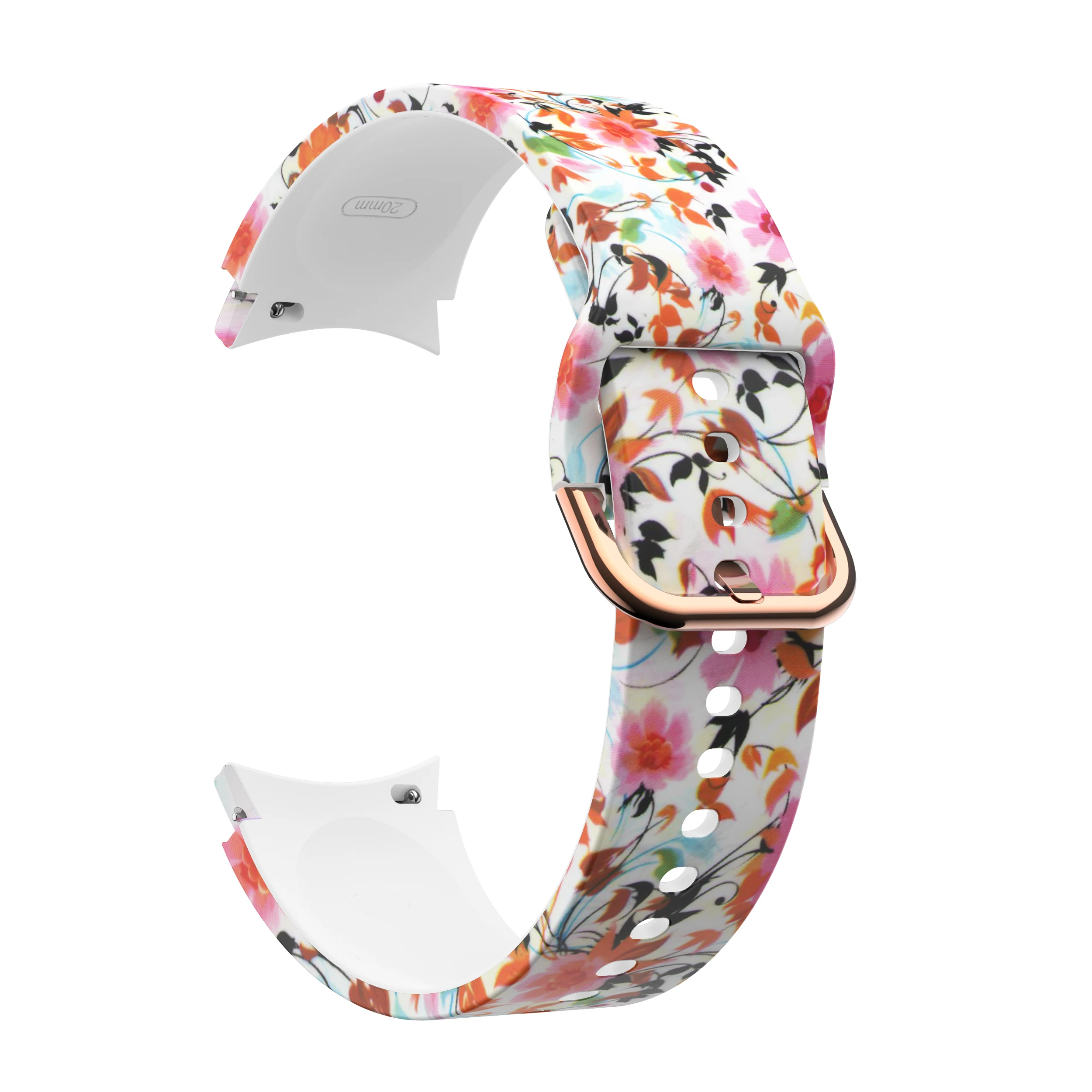 Printed Strap for Samsung Galaxy Watch 7 40mm Sunflower Skull Flamingo Print Band for Samsung Galaxy Watch FE 7 6 5 4 Universal