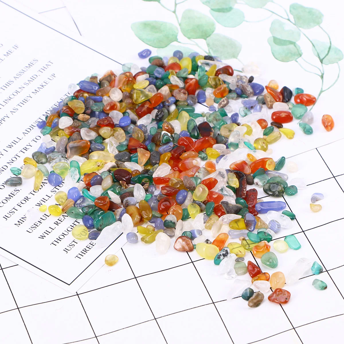 

2pcs 2 Packs Natural Crystal Tumbled Gravel Stones For Fish Tank Aquarium Home Indoor Decor Vase Plant Pot Decoration Fish Tank