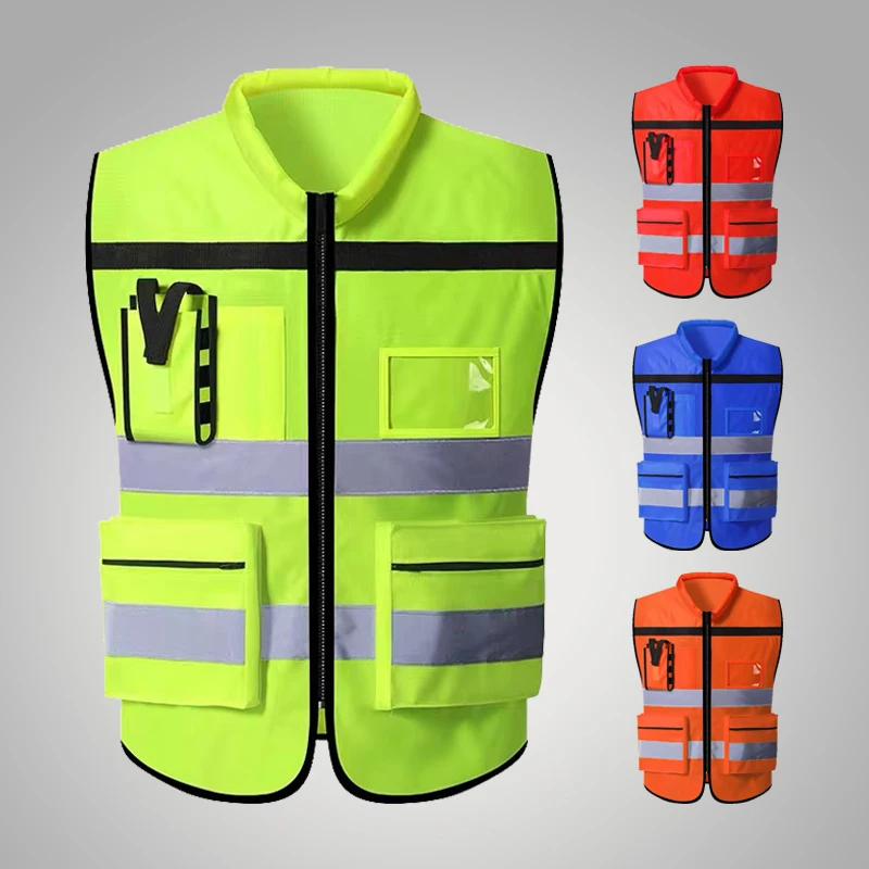 High Visibility Reflective Safety Reflective Vest Personalized Customized Night Cycling Work Clothes For Construction Workers