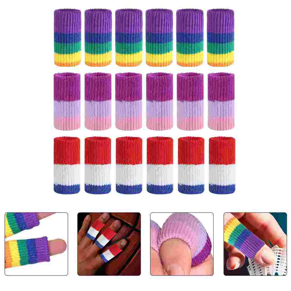 Thumb Splint Brace Rainbow Finger Cots Anti-skid Sleeve Basketball Support Protector