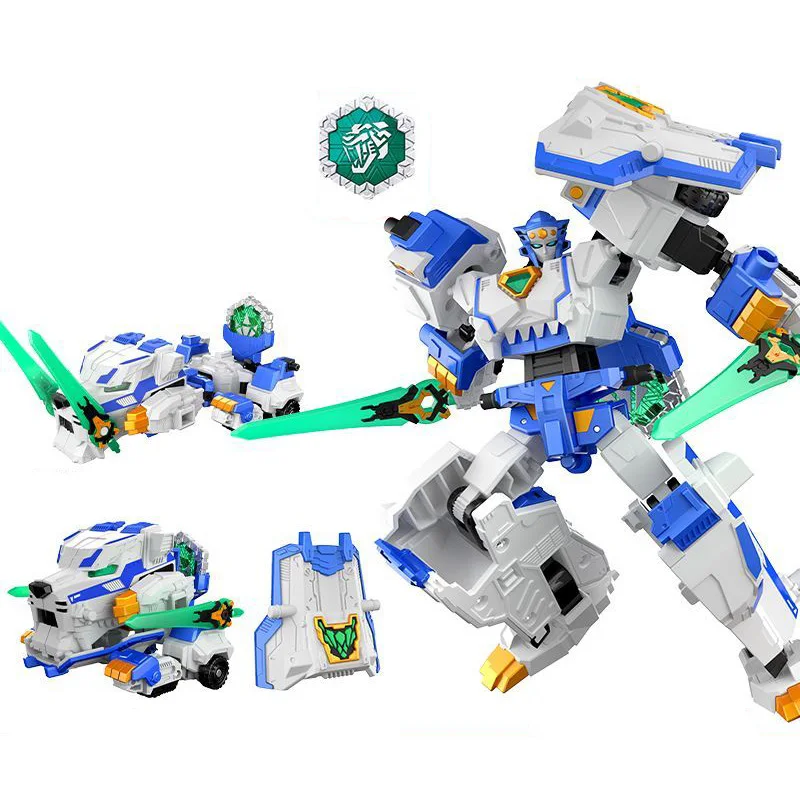 Deformation Robot Toy Saber-toothed Tiger Action Figures Plastic Model 6.7''/17cm Nwe Toys Set for Boys Christmas,Birthday Gifts