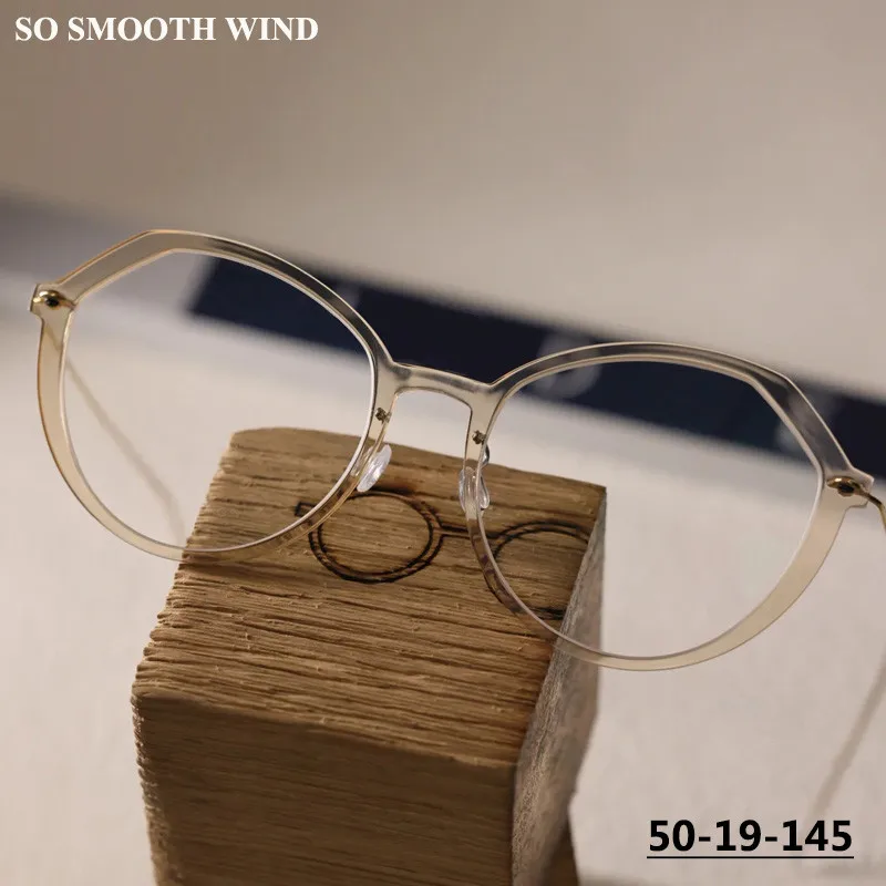 

Denmark Brand Polygon Screwless Glasses Frame 6626 Women Irregular Eyeglasses Fashion Round Design Female Spectacles Eyewear New