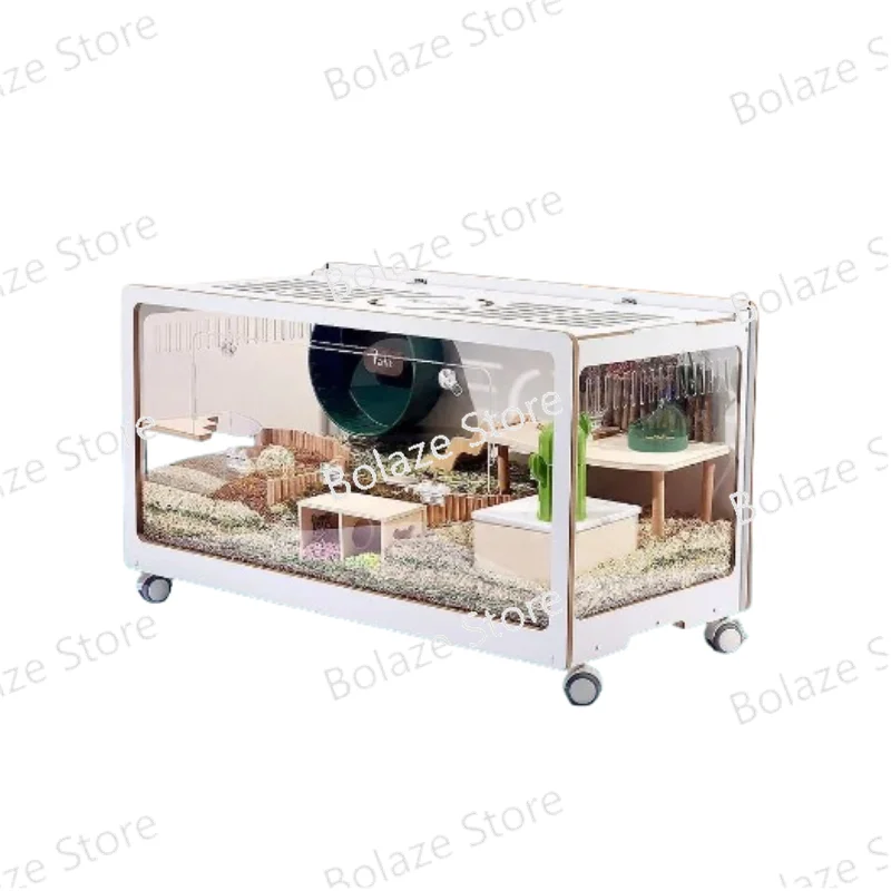 It Is Suitable for Hamster Cage Timber Crib Xoopar Cage Front Door Oversized Villa Gold Wire Cage Feeding Box Rutin Chicken