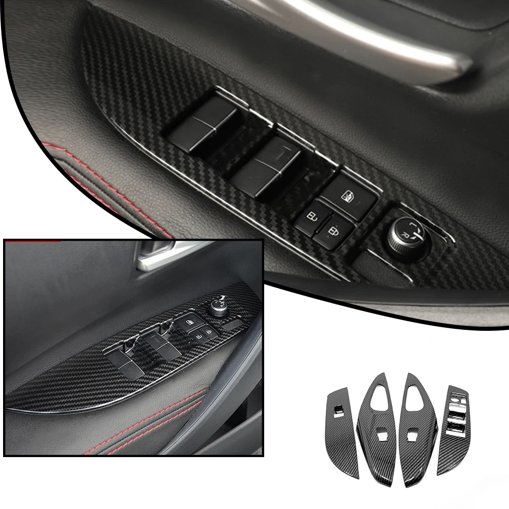 For Suzuki Swace 2020 2021 2022 Accessories LHD Door Window glass Lift Control Switch Panel cover trim ABS Matte/Carbon fiber