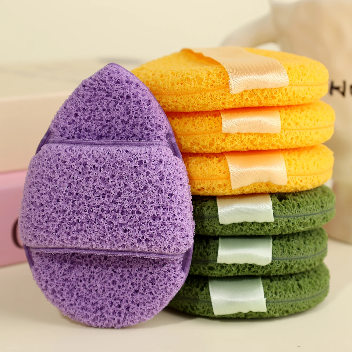 1-3pcs Exfoliërende Gezicht Wassen Reinigingsspons Mee-eter Verwijderen Make-Up Remover Schuim Bladerdeeg Tool Diep Schoon Porie schoner Huidverzorging