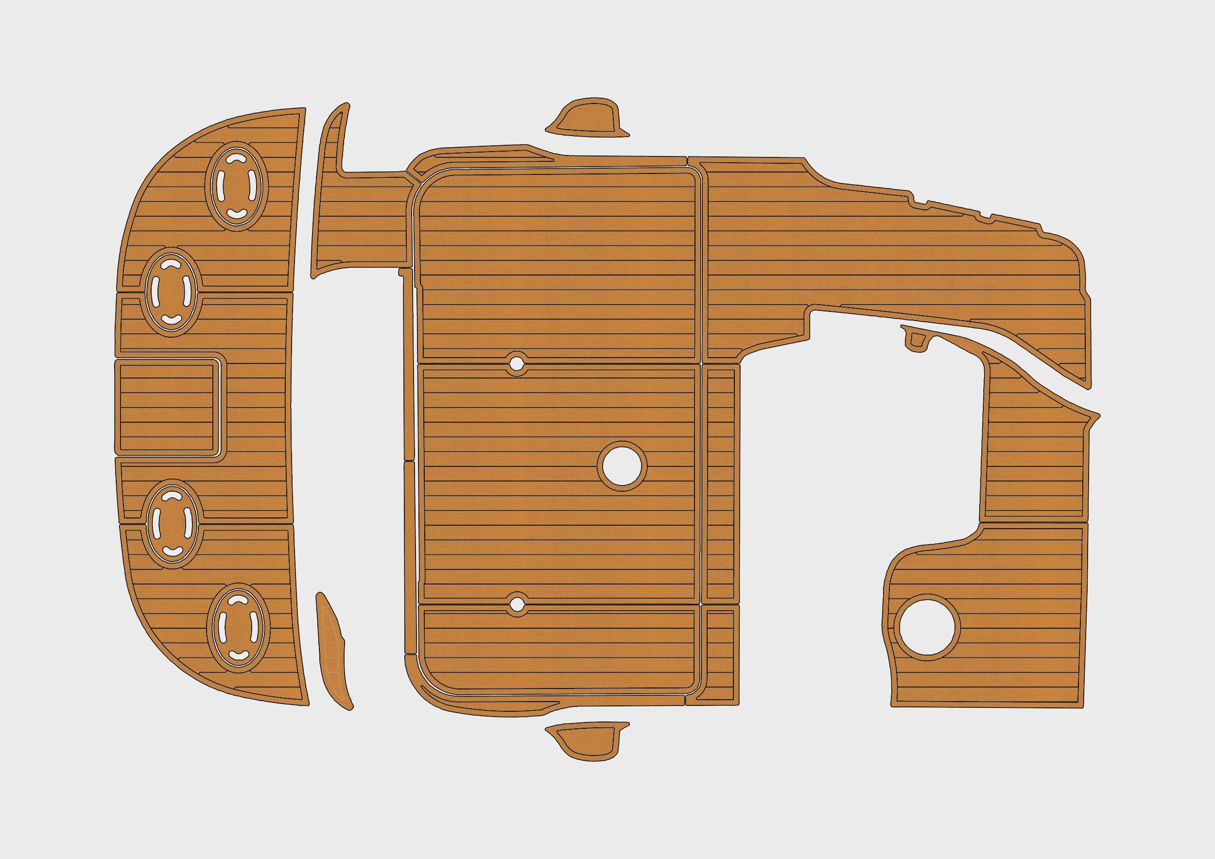 Eva foam Fuax teak seadek marine floor For 1998-2003 searay 340 sundancer  Cockpit Swim platform 1/4