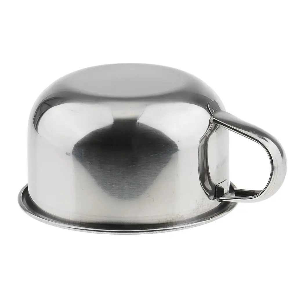 8cm/ 3.2 Inch Stainless Steel Shaving Mug Bowl - Brush Soap Cup with Handle Cosmetic Mask Container / Storage