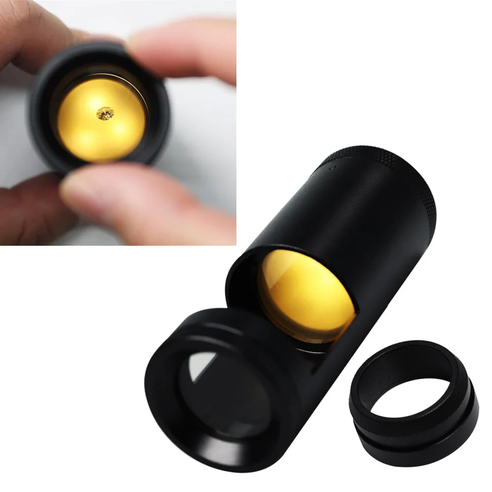 Compact Handheld Portable LED Polarizing Filter Featuring Dual Lens Optical Glass Aluminum Alloy Housing For Gemstone Tools