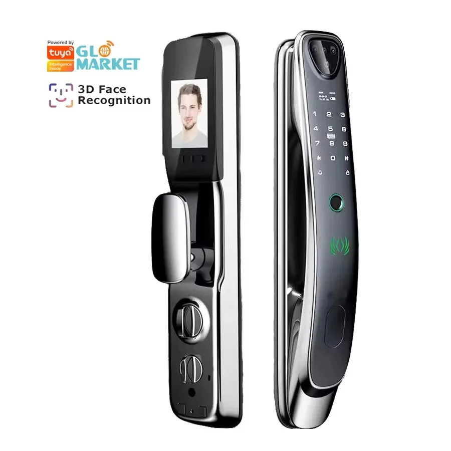 

Glomarket Smart Tuya Wifi Door Lock Built-in Camera Work with App Cat Eye Fingerprint Password Security Door Lock