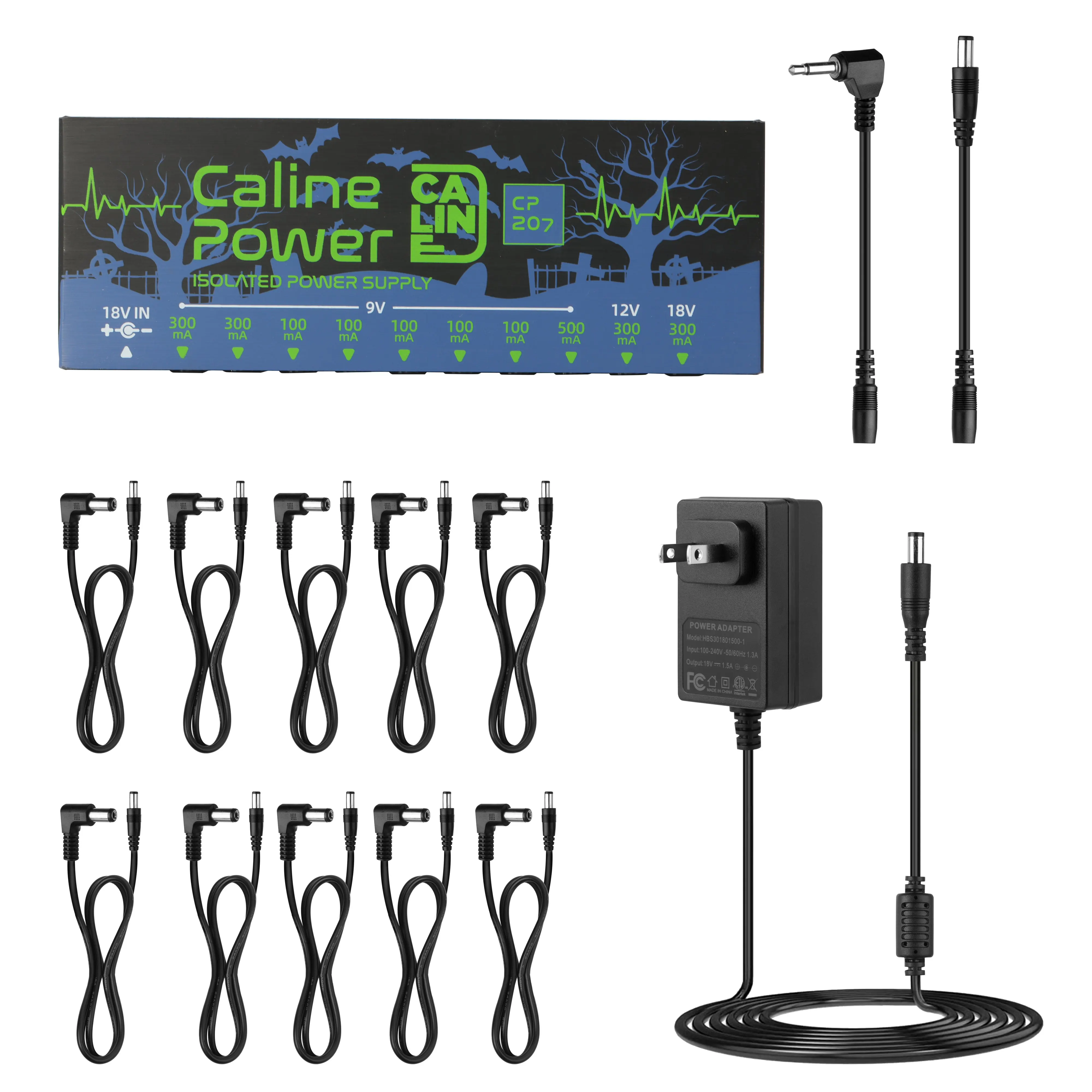 Caline CP-207cl DI Box DC Multi Power Supply Anti-Interference Treatment Independent Output With Short Circuit Protection