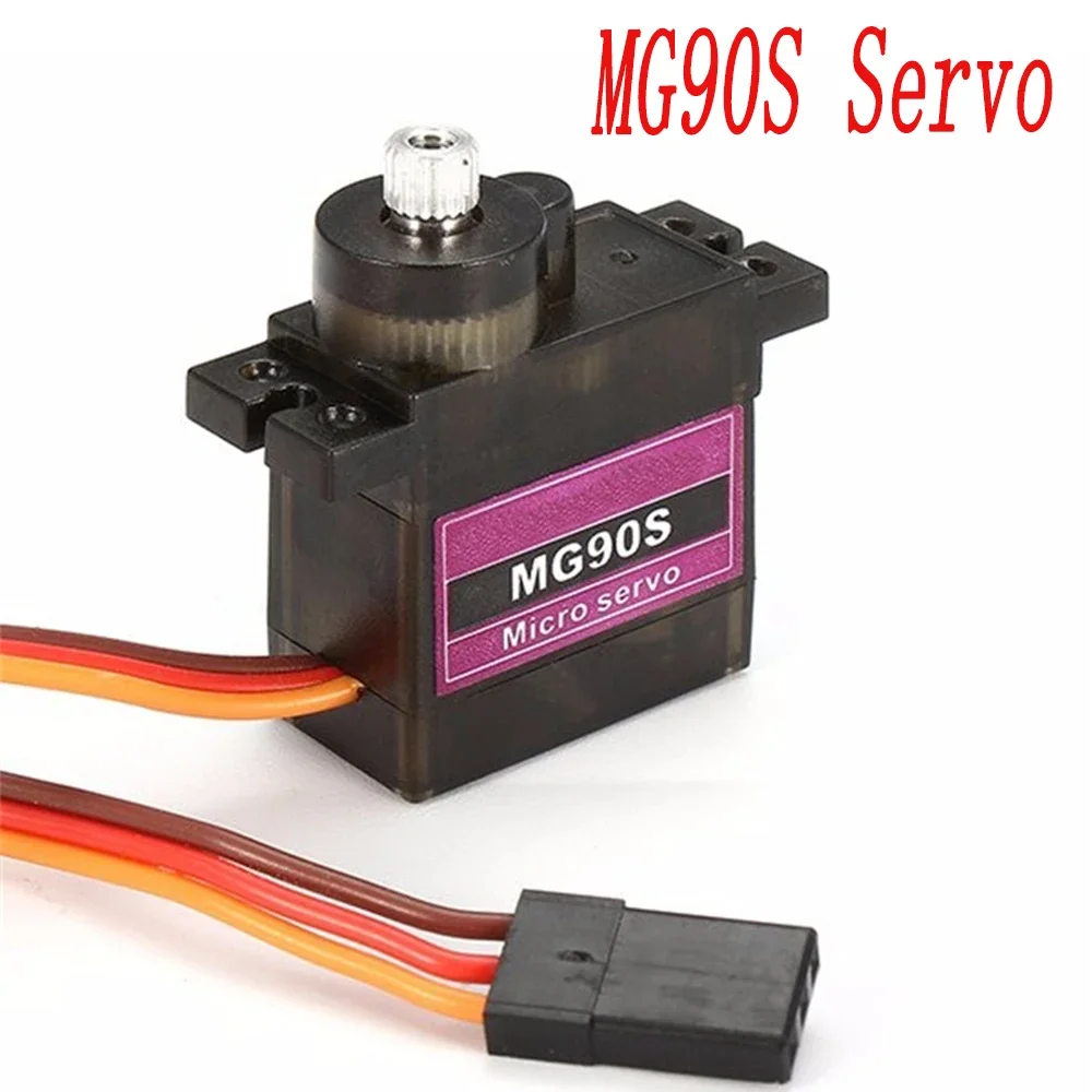 1PCS MG90S เกียร์โลหะ RC Micro Servo 9g MG90S สําหรับ Trex 450 RC หุ่นยนต์เฮลิคอปเตอร์