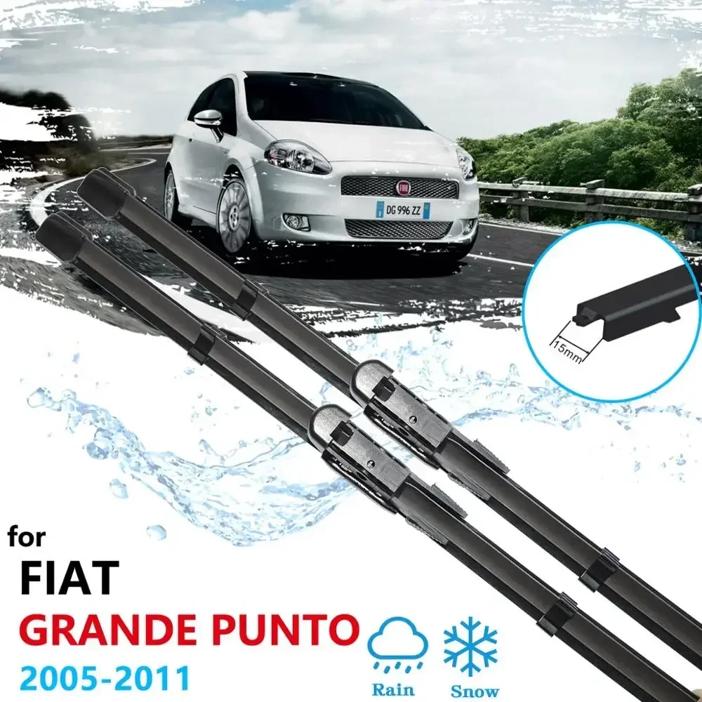 Limpiaparabrisas delantero para coche, escobillas para Fiat Grande Punto 2005, 2006, 2007, 2008, 2009, 2010, 2011, accesorios